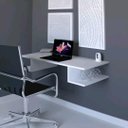 Ver imagem 2 de Mesa Escrivaninha Suspensa Homeoffice Slim__01_70cm