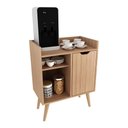 Ver imagem 1 de Balcão Cozinha Retrô com 1 Porta e Prateleiras Multimóveis CR20100 Amêndoa