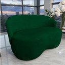 Ver mais imagens de Namoradeira Decorativa Beatriz Orgânica Bouclé Verde