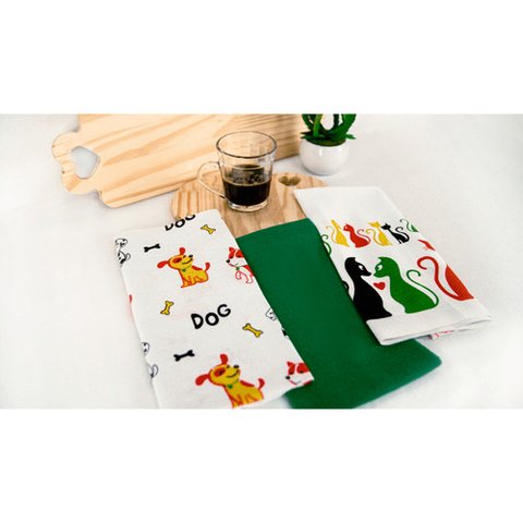 Kit 10 Pano de Prato Rubi Pet - 59cm X 40cm