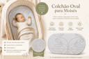 Ver mais imagens de Colchão para Moisés Infantil Oval D28 78x45x5cm Espuma Confortável Antiderrapante Bebê