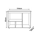 Ver imagem 2 de Armário Balcão Multiuso para Cozinha Micro-Ondas e Forno Liza 03 Portas Savana Preto Moblis