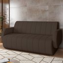 Ver imagem 2 de Sofá 2 Lugares Sala Living Orgânico 168cm Fávara K01 Veludo Marrom - Lyam Decor