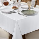 Ver imagem 2 de Toalha de Mesa 6 Lugares Térmica 1,40m X 2,00m Retangular Impermeável Resistente Cozinha Branca