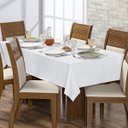 Ver imagem 3 de Toalha de Mesa 6 Lugares Térmica 1,40m X 2,00m Retangular Impermeável Resistente Cozinha Branca