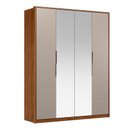 Ver imagem 2 de Guarda Roupa Casal Attore 4 Portas + 2 Espelhos - Demobile:nogueira Touch /nude Prime Tx