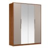 Guarda Roupa Casal Attore 4 Portas + 2 Espelhos - Demobile:nogueira Touch /nude Prime Tx - 2
