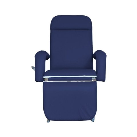 Poltrona Reclinável Descanso Luxo Azul Marinho