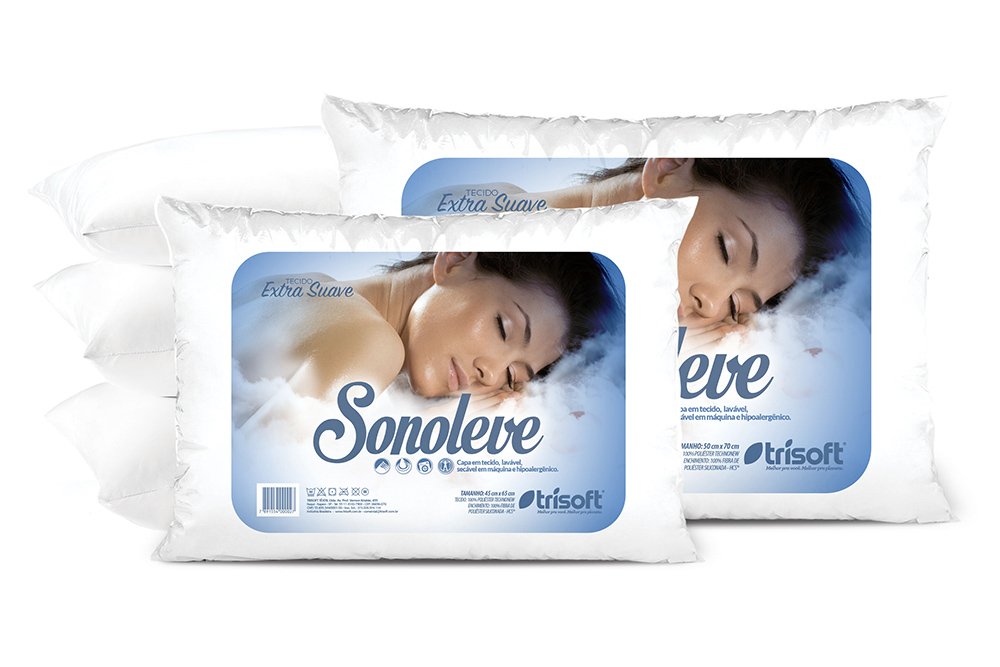 Travesseiro - Extra Suave - Sonoleve - 50cm X 70cm - Trisoft