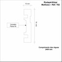 Ver imagem 3 de Rodapé de MDF Frisado de 7CMX2,40m Rende 2,4 Metros 702 Cinza Moldufama