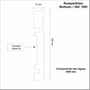 Ver imagem 3 de Rodapé MDF Frisado 10cm x 2,40m 1002 Moldufama