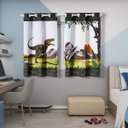 Ver imagem 2 de Cortina Infantil 2,00m X 1,30m Estampada Decorativa Menino Menina Alta Resolução Dino 2