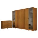 Ver imagem 1 de Guarda Roupa Casal Prime 6 Portas com Cômoda San Marino 8 Gavetas Cinamomo – Leifer