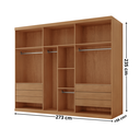 Ver imagem 4 de Guarda-Roupa 100% MDF 6 Portas 6 Gavetas Istambul Off White/Marromle