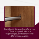 Ver imagem 7 de Guarda-Roupa 100% MDF 6 Portas 6 Gavetas Istambul Off White/Marromle
