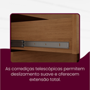 Ver mais imagens de Guarda-Roupa 100% MDF 6 Portas 6 Gavetas Istambul Off White/Marromle