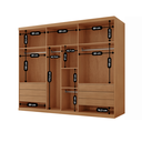 Ver imagem 5 de Guarda-Roupa 100% MDF 6 Portas 6 Gavetas Istambul Off White/Marromle