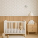 Ver imagem 4 de Painel Ripado Laminado Autocolante Bege Carvalho 15 Metros