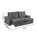 Ver imagem 3 de Sofá Retrátil 2 Lugares 190cm Solar com USB
