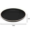Ver imagem 3 de Kit 24 Pratos Melamina 26cm Rasos Preto Wolff Class Sushi Re