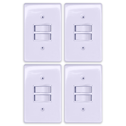 Kit 4 Interruptor 2 Teclas Paralelo 6a 250v Ilumi Cor:branco - 1