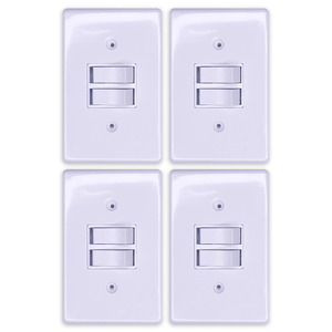 Kit 4 Interruptor 2 Teclas Paralelo 6a 250v Ilumi Cor:branco