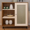 Ver imagem 3 de Buffet Aparador 1 Porta 80 Cm 4676 Cinamomo Off White Arly