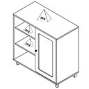 Ver imagem 7 de Buffet Aparador 1 Porta 80 Cm 4676 Cinamomo Off White Arly