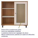 Ver imagem 5 de Buffet Aparador 1 Porta 80 Cm 4676 Cinamomo Off White Arly