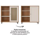 Ver imagem 6 de Buffet Aparador 1 Porta 80 Cm 4676 Cinamomo Off White Arly