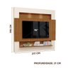 Painel Suspenso Ripado Tv até 75 Polegadas 217cm Freijó Off White Milão Luapa Móveis - 4