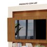 Painel Suspenso Ripado Tv até 75 Polegadas 217cm Freijó Off White Milão Luapa Móveis - 3
