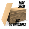 Chapa Artesanato Mdf 3mm com 50 Unidades 20x28 Cm - 1