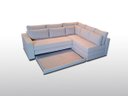 Ver imagem 3 de Sofá de Canto Sfc_mm 09 com Mola Ensacada que Se Transforma em Sofá Cama de Casal Resistente e Confo
