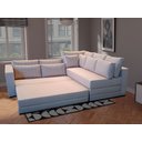 Ver imagem 1 de Sofá de Canto Sfc_mm 09 com Mola Ensacada que Se Transforma em Sofá Cama de Casal Resistente e Confo