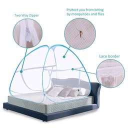 Mosquiteiro Tenda Cama Solteiro Dobrável Pratico e Portátil - 11