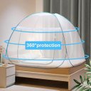 Ver imagem 7 de Mosquiteiro Tenda Cama Solteiro Dobrável Pratico e Portátil