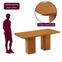 Ver imagem 6 de Conjunto Sala de Jantar Mesa Tampo MDF 6 Cadeiras Sakura Marrom/Marromle/Off White