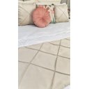 Ver imagem 1 de Peseira Drapeada Dupla Face em Veludo Bege com Forro Cama Queen