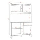 Ver imagem 3 de Kit Cozinha Berlim 2007308 Avena Grafite - Aramóveis