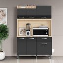 Ver imagem 4 de Kit Cozinha Berlim 2007308 Avena Grafite - Aramóveis