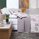 Ver imagem 3 de Kit Colcha Casa Xique Casal Queen Size Nyla Kit Cobre Leito Dupla Face 200 Fios:ROSE