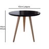 Mesa Lateral de Canto Apoio Redonda Pé Palito Vintage 44 Cm Preto - 2