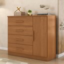 Ver imagem 5 de Comoda 4 Gavetas 1 Porta Novage 115 cm Cinamomo Zanz