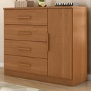 Ver imagem 2 de Comoda 4 Gavetas 1 Porta Novage 115 cm Cinamomo Zanz