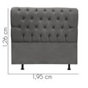 Ver imagem 3 de Cabeceira Estofada Cama Box King 195cm París Corino Cinza Escuro- Mabe Magazine