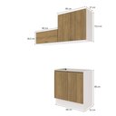 Ver imagem 2 de Lavanderia Modulada Kappesberg Celeste 3 Peças Branco/nogueira 160cm