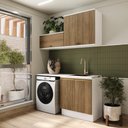 Ver imagem 1 de Lavanderia Modulada Kappesberg Celeste 3 Peças Branco/nogueira 160cm