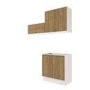 Ver imagem 4 de Lavanderia Modulada Kappesberg Celeste 3 Peças Branco/nogueira 160cm