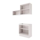 Ver imagem 3 de Lavanderia Modulada Kappesberg Celeste 3 Peças Branco/nogueira 160cm